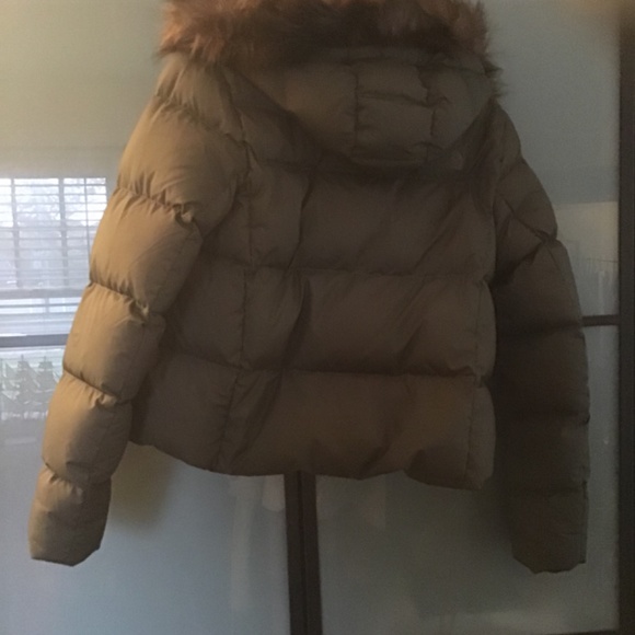 The North Face  Dealio women’s down crop jacket coat  medium new Taupe green - Picture 2 of 5